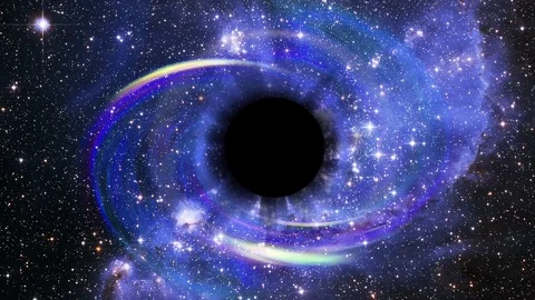 Solar Eclipse on Starry Sky Stock Footage 75480006