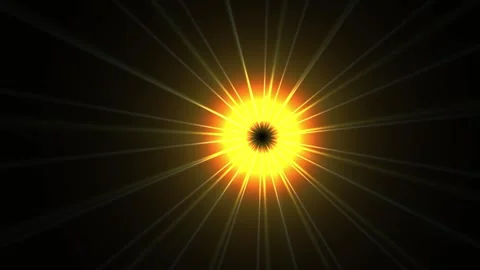 Solar Eclipse Sun with Bright Rays. Stock Footage 340041443