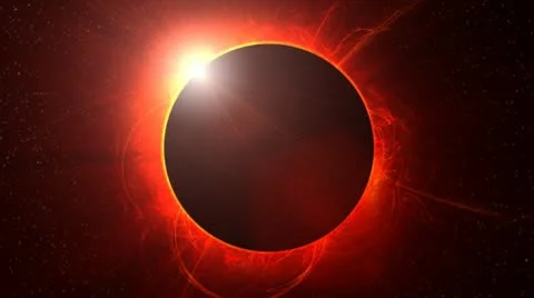 Solar Eclipse Of Sun By The Moon Stock Footage 9942365