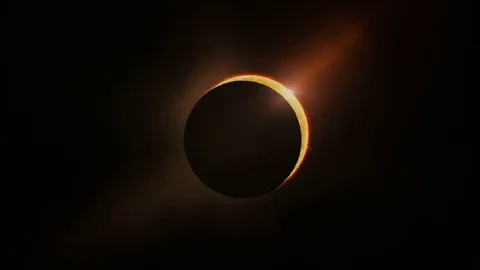 Solar eclipse of Sun by the Moon Stock Footage