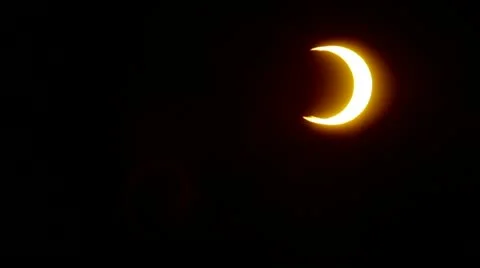 Solar eclipse sun setting May 20 2012 P HD 0017 Stock Footage 11051473