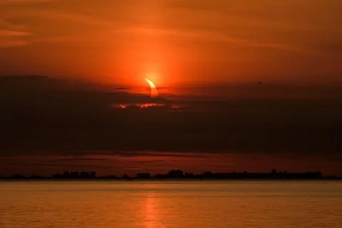 Solar Eclipse Sunrise Stock Photos