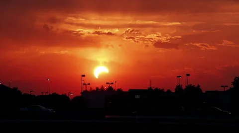 Solar Eclipse Sunset Video stock 42685226
