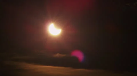 Solar Eclipse Sunset Stock Footage 44100126