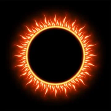 Solar Eclipse template 스톡 일러스트