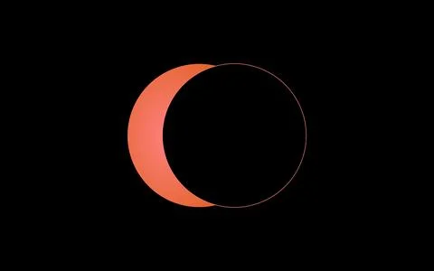 Solar Eclipse in Texas. Total Solar Eclipse in Texas Stock Illustration