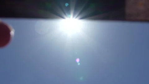 Solar Eclipse Through Solar Glasses Stock Footage 271682724