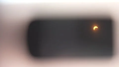 Solar Eclipse Through Solar Glasses Stock Footage 271682743