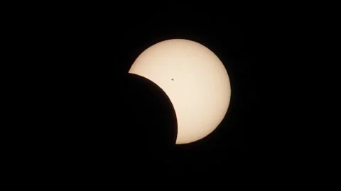 Solar Eclipse Time Lapse 1000mm Astrophotography Stock Footage 327164583