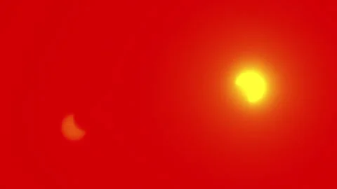 Solar Eclipse Time Lapse with with Solar Filter Astrophotography Stock Footage 322947182
