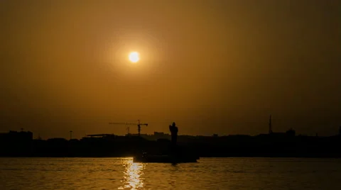 Solar eclipse timelapse at tank bund hyderabad on 25th october 2022 Stock Footage 220836389