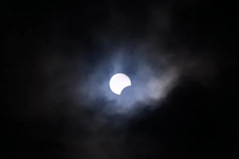 Solar eclipse in Toronto Stock Photos