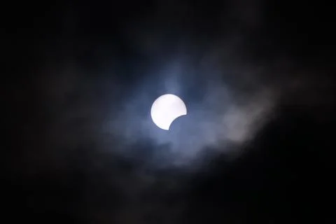 Solar eclipse in Toronto Stock Photos