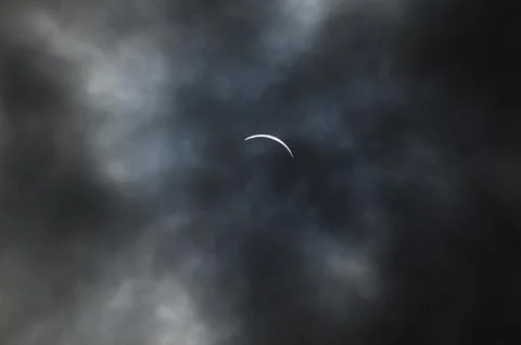 Solar eclipse in Toronto Stock Photos