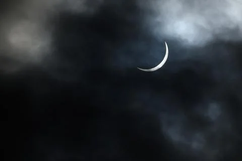 Solar eclipse in Toronto Stock Photos