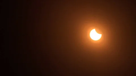 Solar Eclipse Totality Realtime, Goreville IL, 08-2017 Stock-Footage 80625429