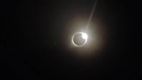 Solar Eclipse Totality Realtime, Goreville IL, 08-2017 Stock Footage 80647925