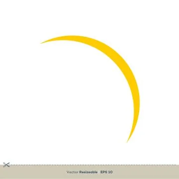 Solar Eclipse Vector Logo Template Illustration Design. Vector EPS 10. Stock Illustration
