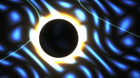 Solar eclipse with vibrant blue and black background. Stock Footage 336708015