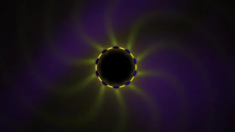 Solar eclipse with vibrant yellow corona. Stock Footage 335966846
