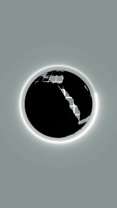 Solar eclipse view through a telescope lens. Total solar eclipse transition.. Stock Footage 346049034