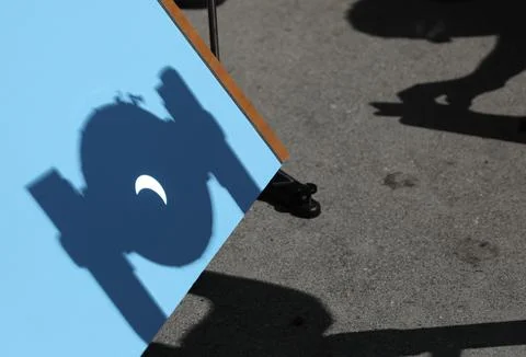 Solar eclipse viewing party in Southern California, Irvine, USA - 21 Aug 2017 Stock Photos