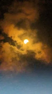 Solar eclipse visible from South Dakota, USA on April 8, 2024 Stock Photos
