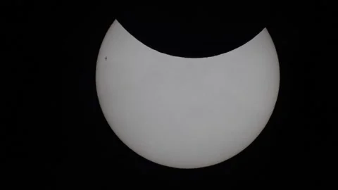 Solar eclipse from Viveiro (Lugo), Viveiro (Lugo), ES - 29 Mar 2025 Stock Footage 305342857