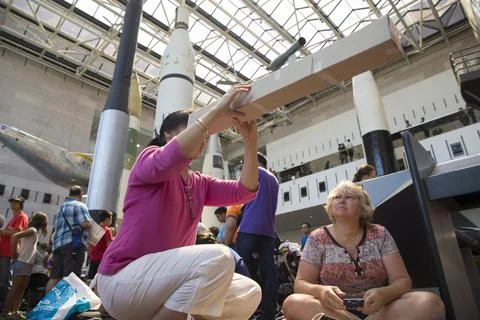 The solar eclipse in Washington, DC, USA - 21 Aug 2017 Stock Photos