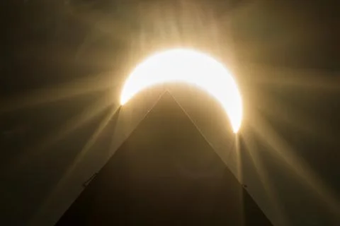 Solar eclipse in Washington, DC, USA - 21 Aug 2017 Stock Photos