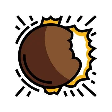 Solar eclipse weather natural phenomena color icon vector illustration 스톡 일러스트