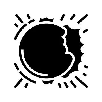 Solar eclipse weather natural phenomena glyph icon vector illustration Stock Illustration