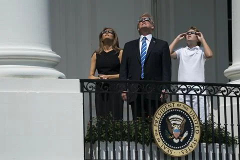 Solar eclipse at the White House, Washington, USA - 21 Aug 2017 Fotos de archivo