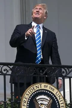Solar eclipse at the White House, Washington, USA - 21 Aug 2017 Fotos de archivo
