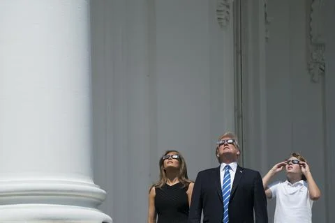 Solar eclipse at the White House, Washington, USA - 21 Aug 2017 Fotos de archivo
