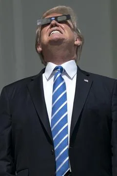 Solar eclipse at the White House, Washington, USA - 21 Aug 2017 Fotos de archivo