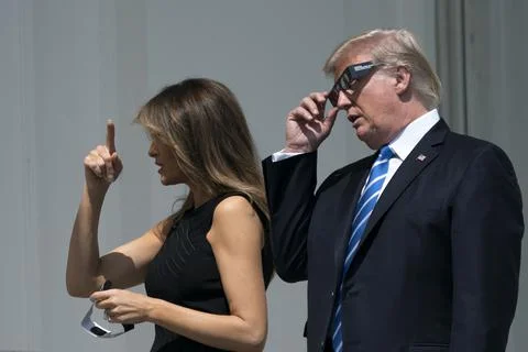 Solar eclipse at the White House, Washington, USA - 21 Aug 2017 Stock Photos