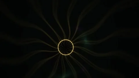Solar Eclipse with Yellow Sun Rays. Stock Footage 337517816