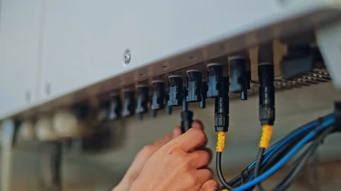 Solar electrical connection box Stock Footage 126529202