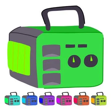 Solar electricity generator vector cartoon graphic Stock Illustration
