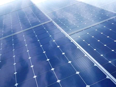Solar energy; artwork Illustrazione stock
