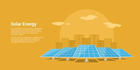 Solar energy concept Stock Illustration