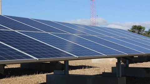 Solar energy facility Stock Footage 96069910