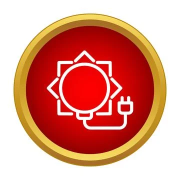 Solar energy generating electricity power concept icon イラスト素材
