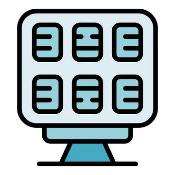Solar energy generator icon vector flat イラスト素材