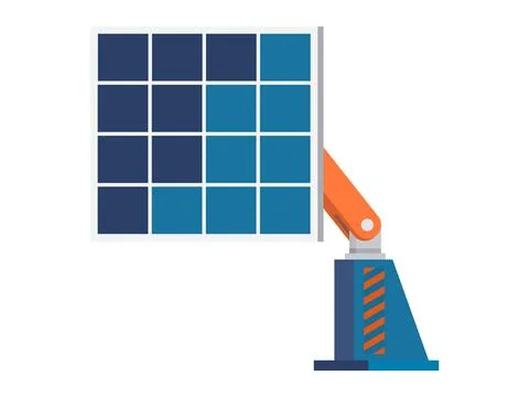 Solar energy. Generators powered by renewable sources contribute to 스톡 일러스트