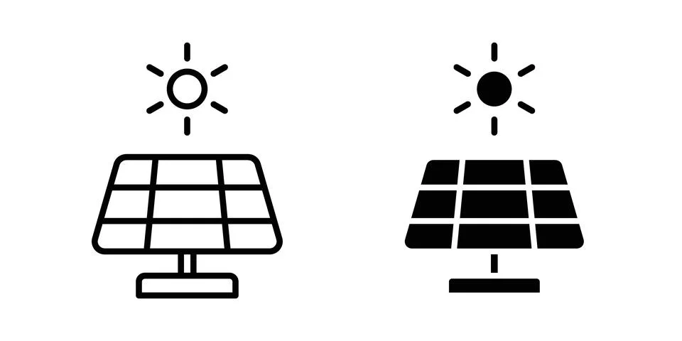 Solar energy icon vector design illustrations Stock Illustration