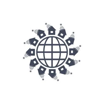 Solar Energy Icon Vector flat design style Stock Illustration