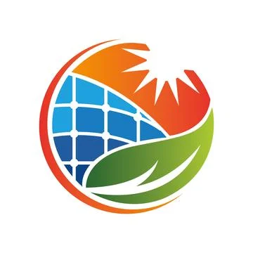 Solar energy logo Pro Vector Solar tech logo template vector Stock Illustration