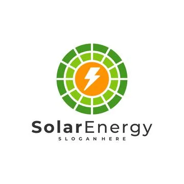 Solar energy logo vector template, Creative Solar panel energy logo design co Stock Illustration